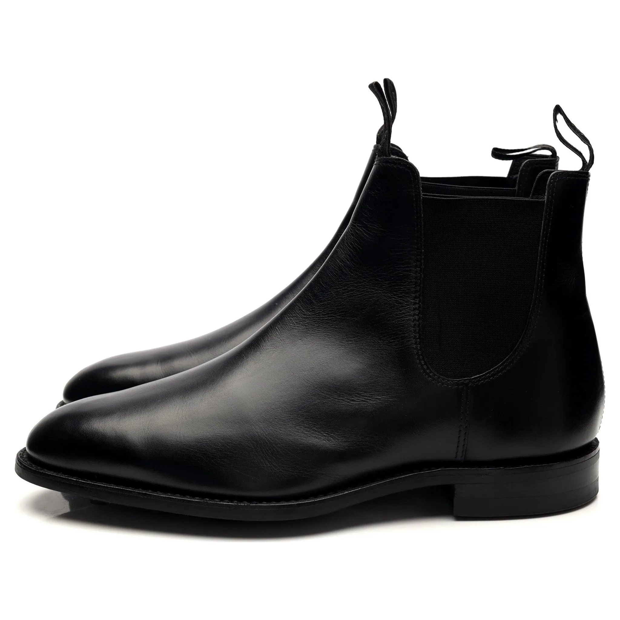 1880 'Apsley' Black Leather Chelsea Boots UK 8 G
