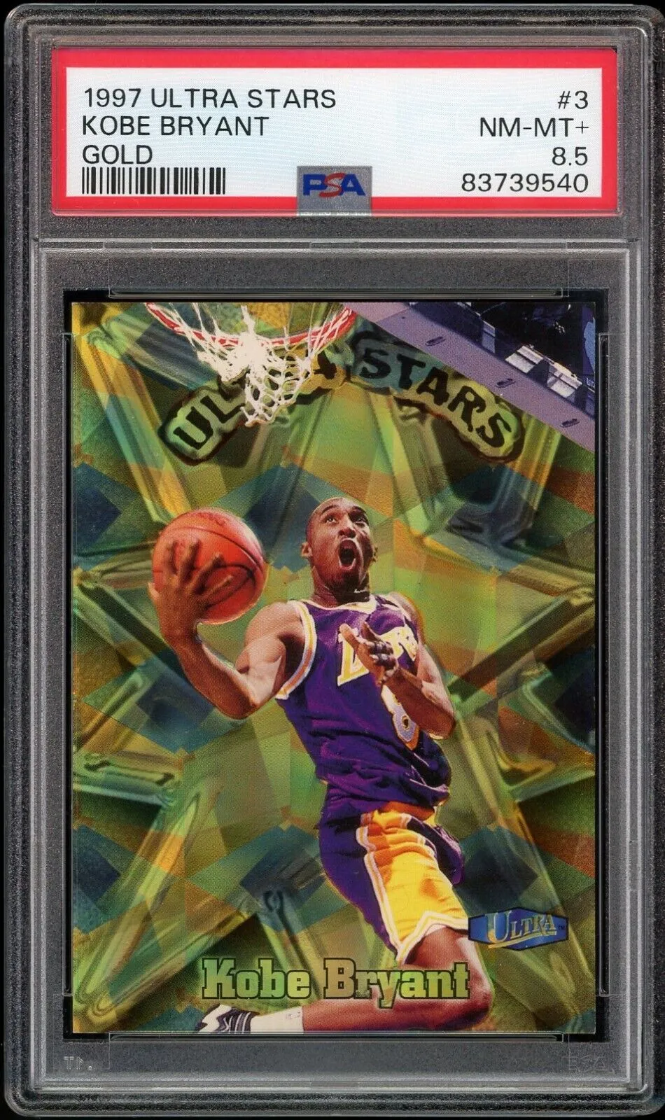 1997-98 Fleer Ultra Stars Gold SSP #3 Kobe Bryant PSA 8.5 NM-MT  POP 2