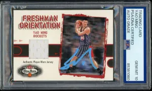 2002 Fleer Box Score Freshman Orientation Yao Ming RC PSA/DNA Auto GEM MINT 10