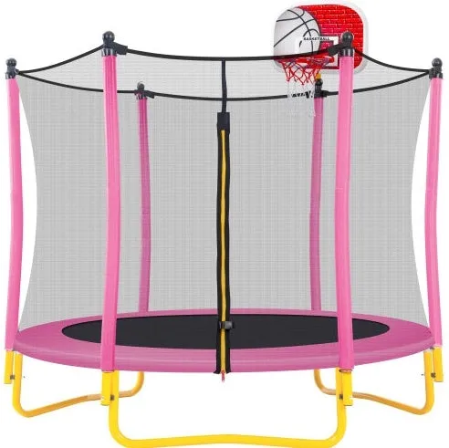 5.5FT Trampoline For Kids -65 Outdoor & Indoor Mini Toddler Trampoline