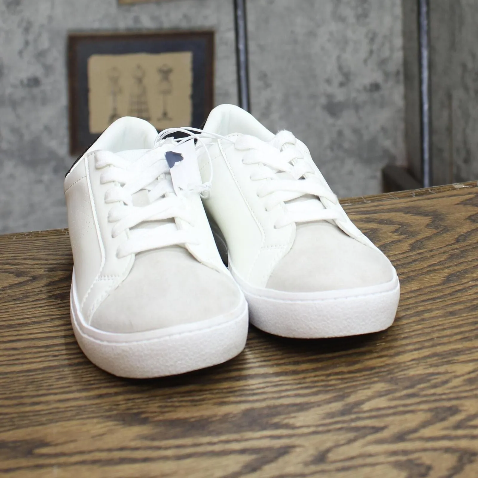 A New Day Womens Candace Lace-Up Sneakers 87930844 White 6.5M
