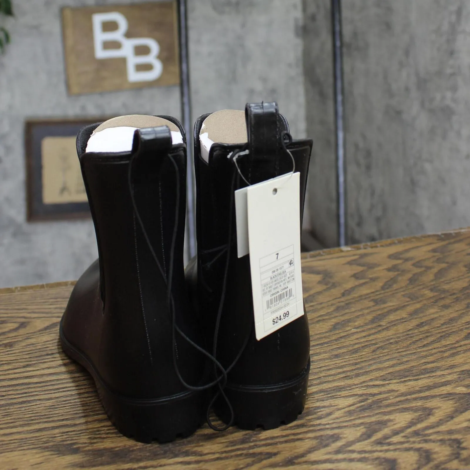 A New Day Womens Chelsea Rain Boots 53847121 Black 7M