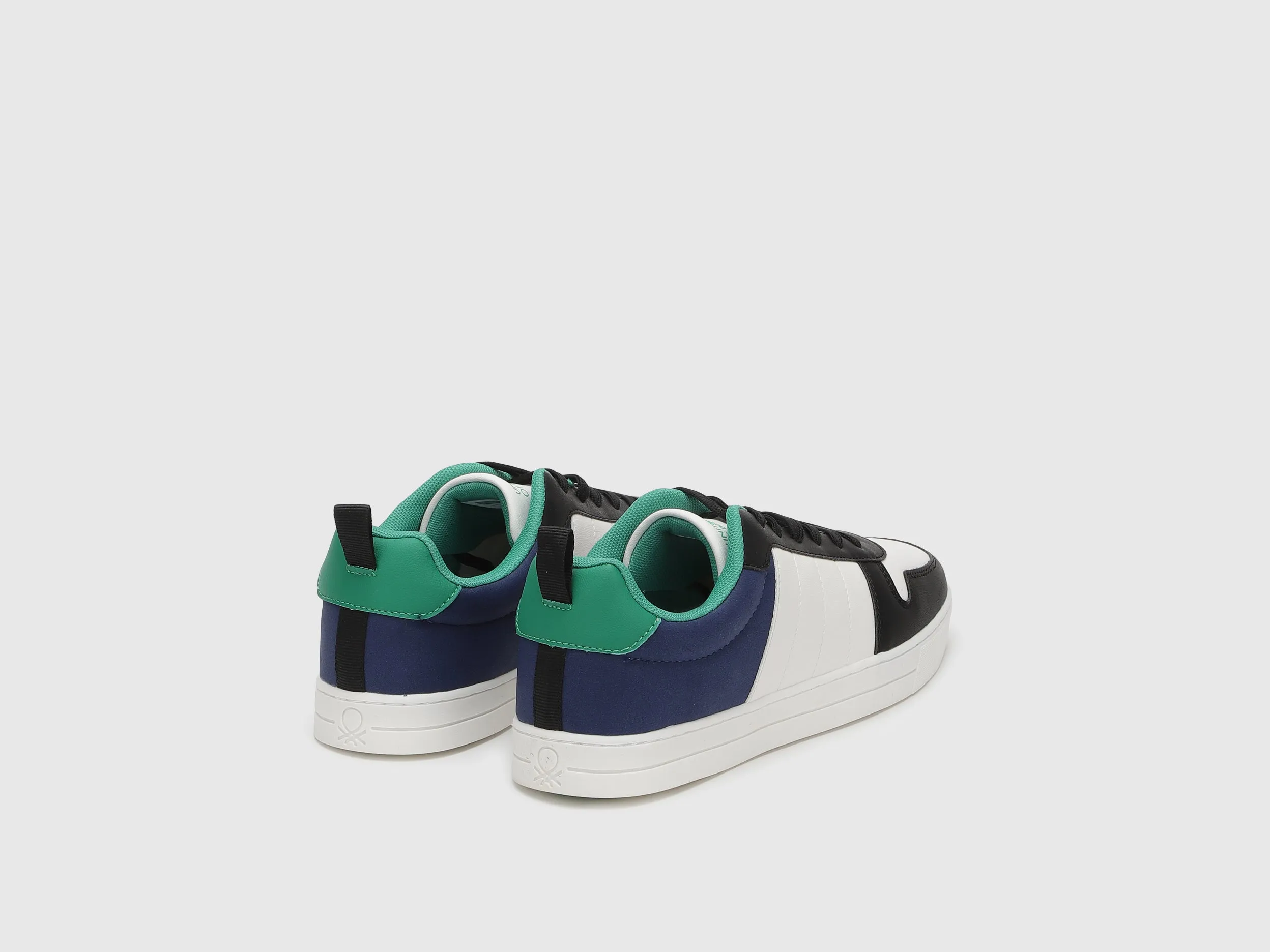 Abstract Pattern Lace-Up Sneakers