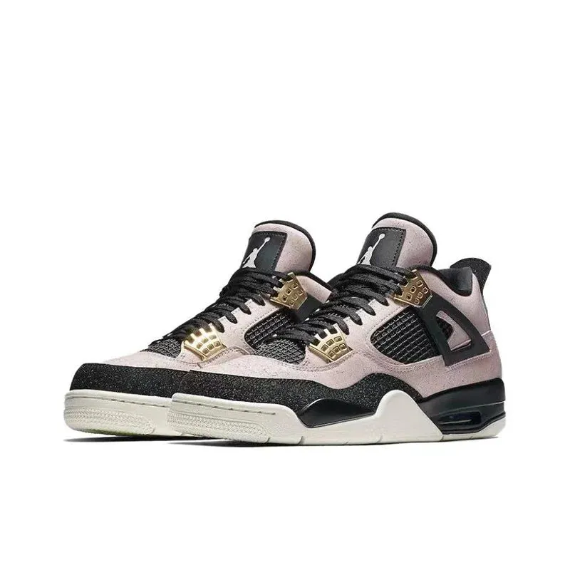 Air Jordan 4 retro Lucid Green leather lightweight and comfortable high top retro basketball shoes for women, white green