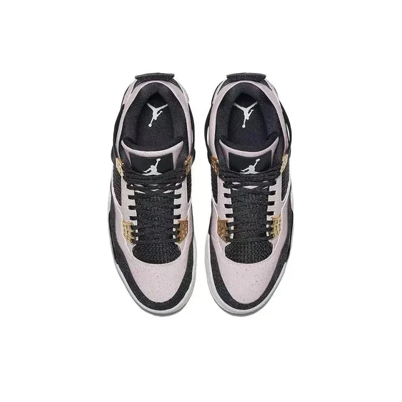 Air Jordan 4 retro Lucid Green leather lightweight and comfortable high top retro basketball shoes for women, white green