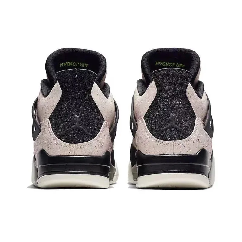 Air Jordan 4 retro Lucid Green leather lightweight and comfortable high top retro basketball shoes for women, white green