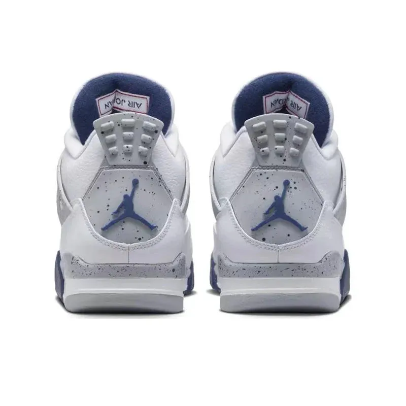 Air Jordan 4 retro Lucid Green leather lightweight and comfortable high top retro basketball shoes for women, white green