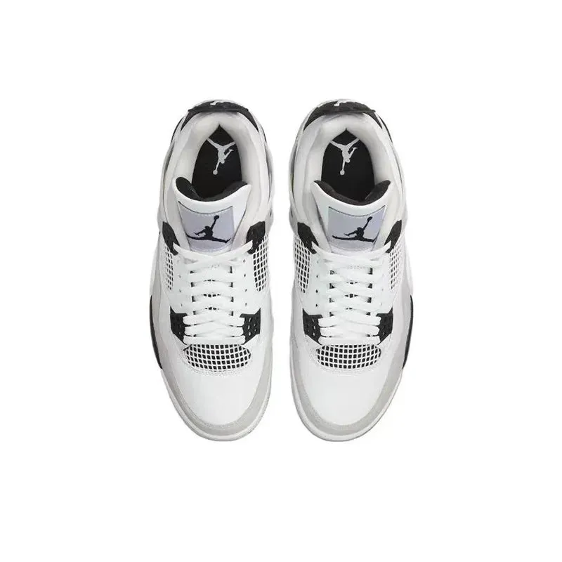 Air Jordan 4 retro Lucid Green leather lightweight and comfortable high top retro basketball shoes for women, white green