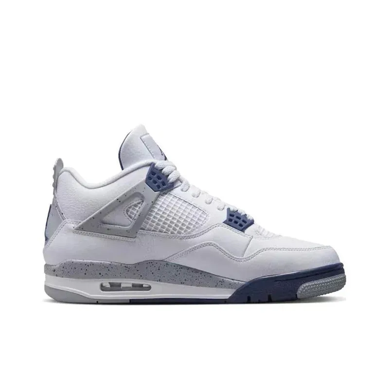 Air Jordan 4 retro Lucid Green leather lightweight and comfortable high top retro basketball shoes for women, white green