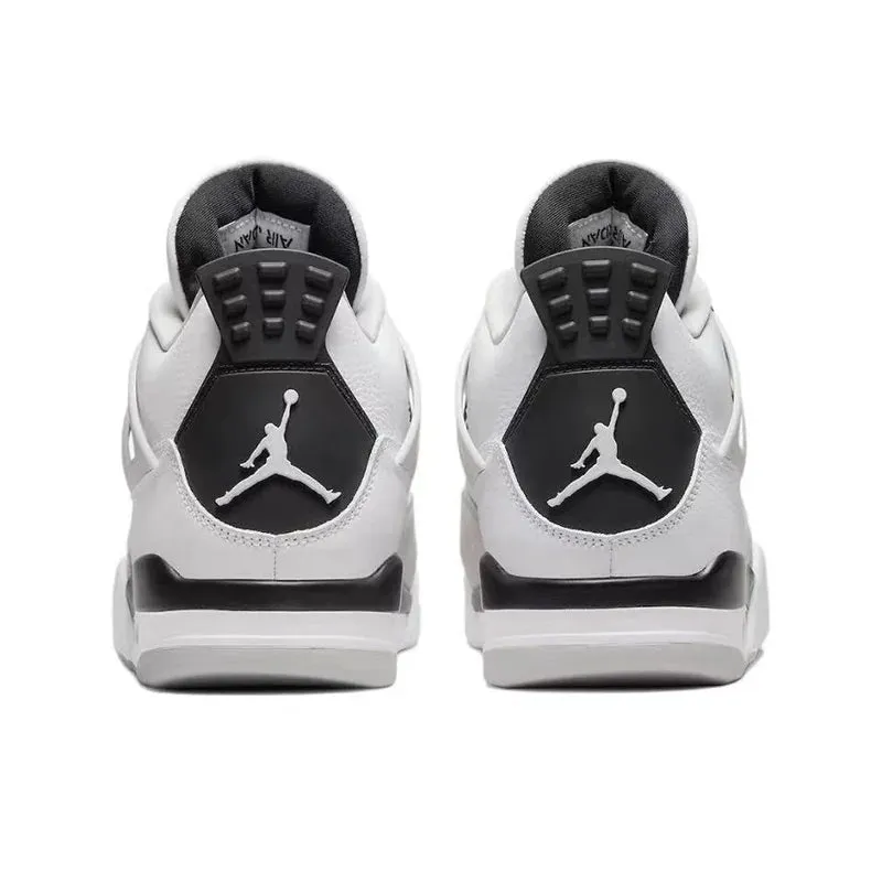 Air Jordan 4 retro Lucid Green leather lightweight and comfortable high top retro basketball shoes for women, white green