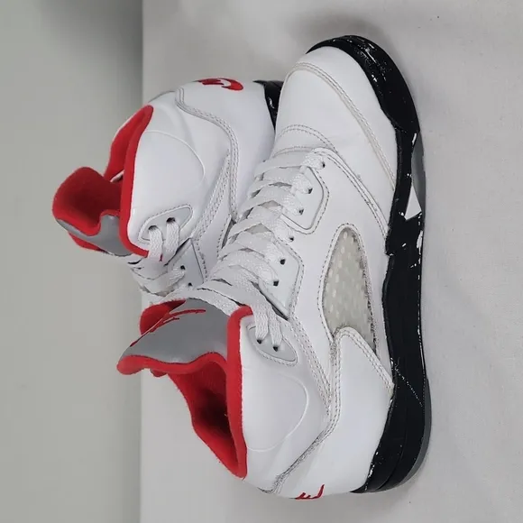 Air Jordan 5 retro fire red basketball red youth 13