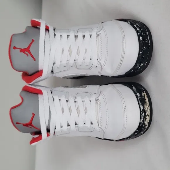 Air Jordan 5 retro fire red basketball red youth 13
