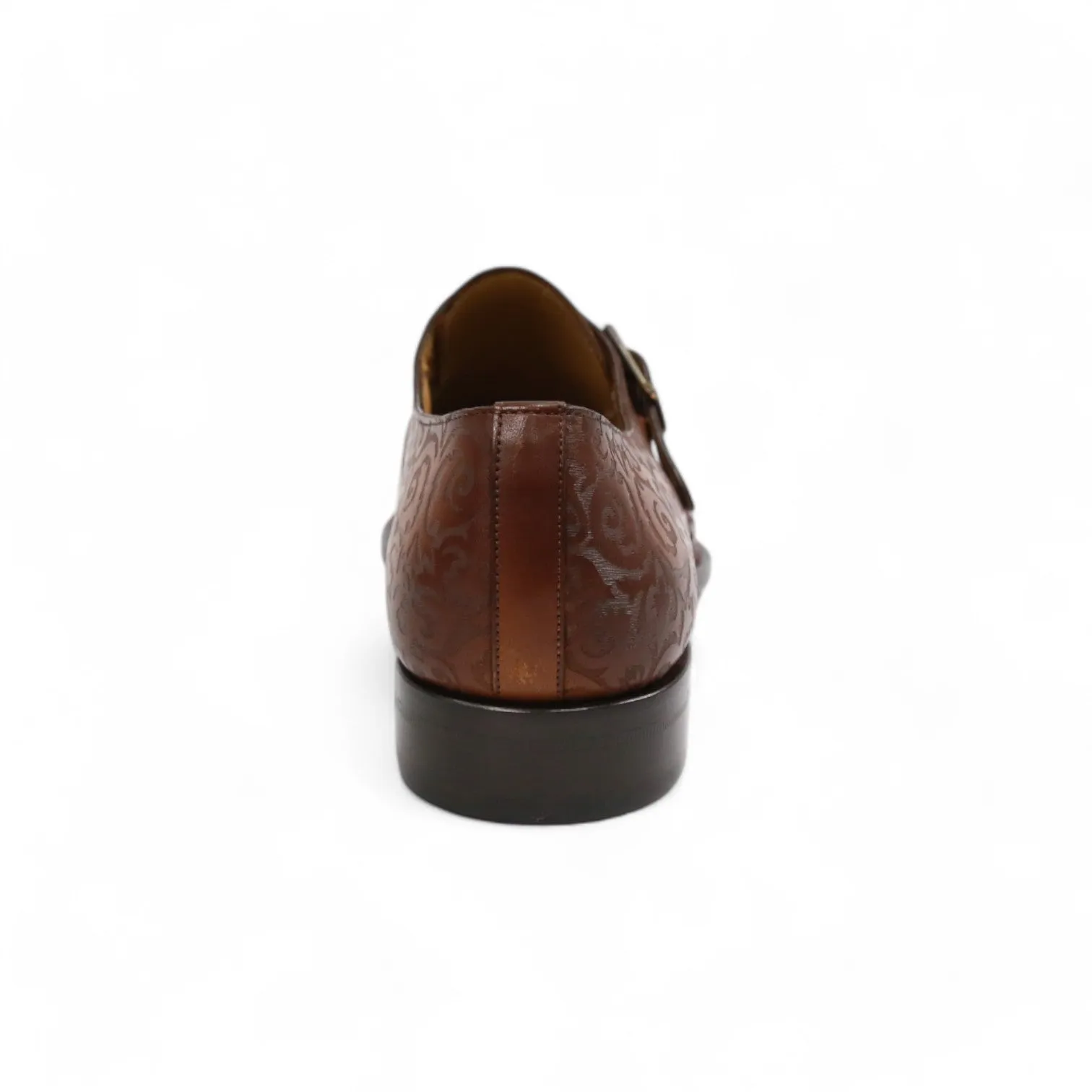 Ambrogio by Mezlan Men's Shoes Calf-Skin Leather Single Monk-Strap Loafers (AMZ1018)