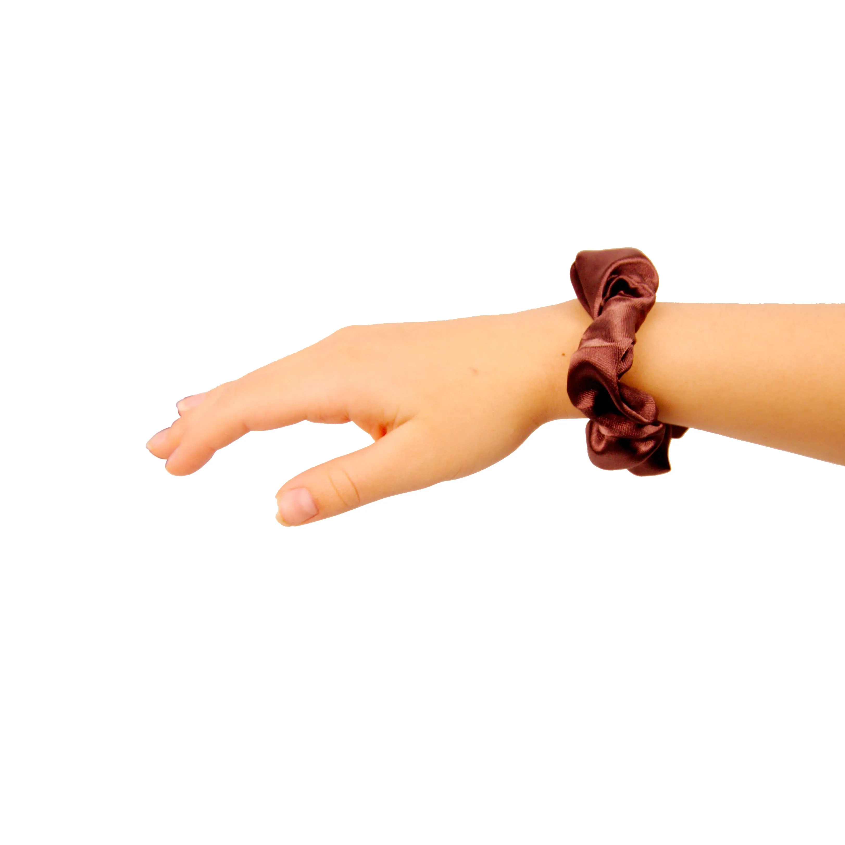 Amelia Beauty Products, Forest Blend Satin Scrunchies, 3.5in Diameter, Gentle on Hair, Strong Hold, No Snag, No Dents or Creases. 8 Pack