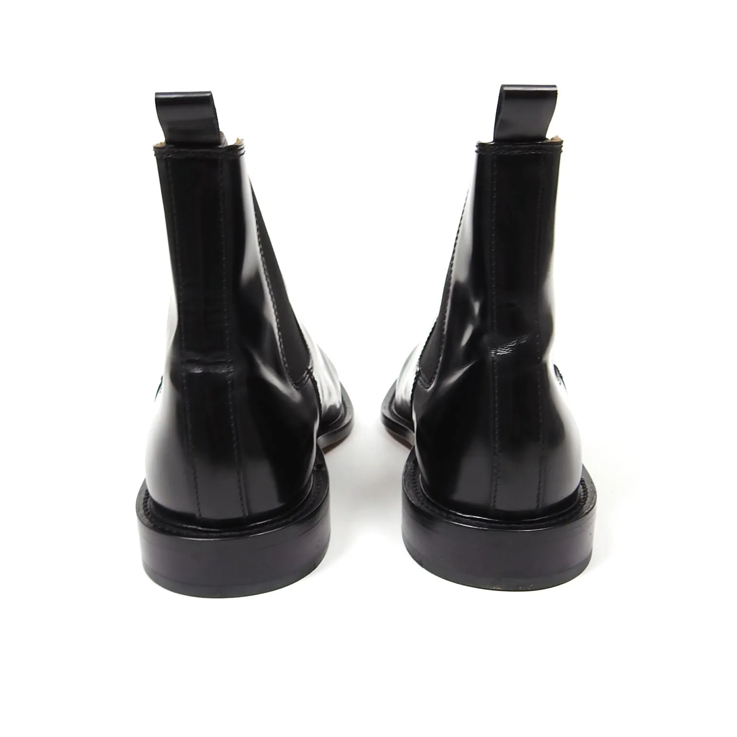 AMI Black Leather Chelsea Boots Size 45