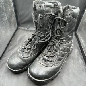 Army Black Leather High Top BATES Combat Boots - Size EU 37 - UK 3
