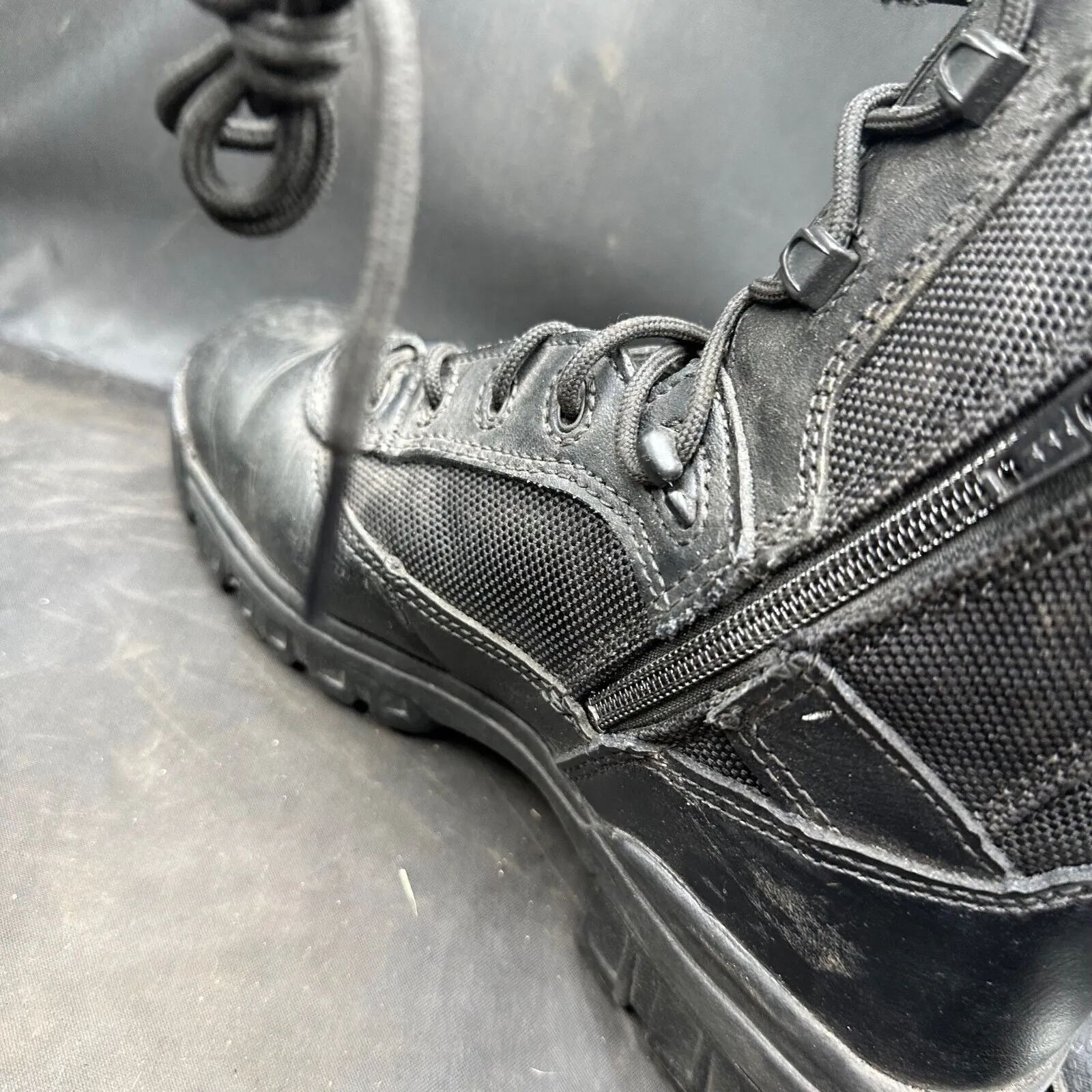 Army Black Leather High Top BATES Combat Boots - Size EU 37 - UK 3