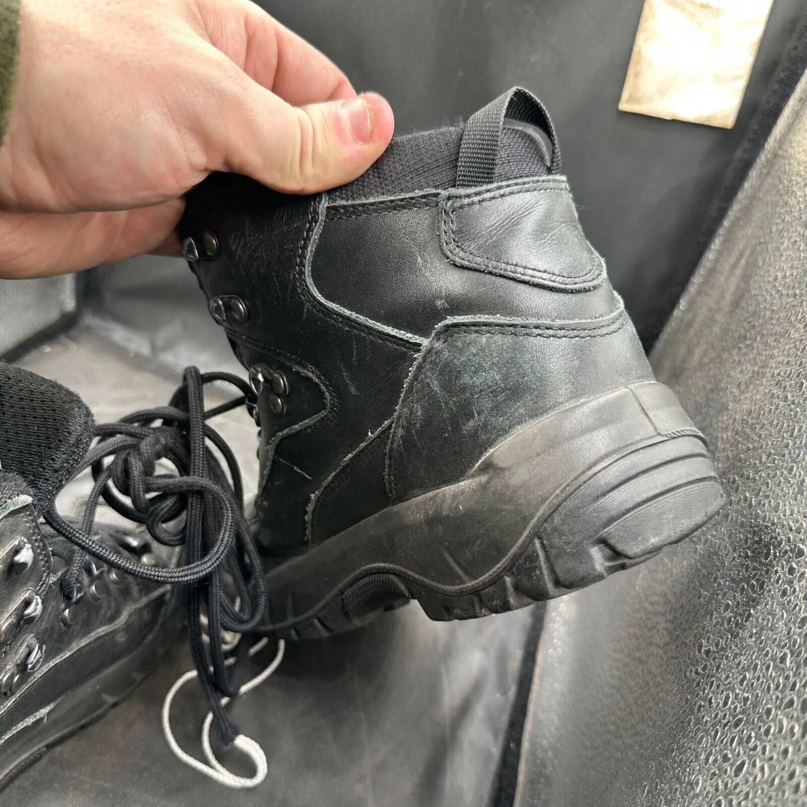 Army Black Leather High Top LOWA Gore-Tex Combat Boots - Size EU 39 - UK 5.5
