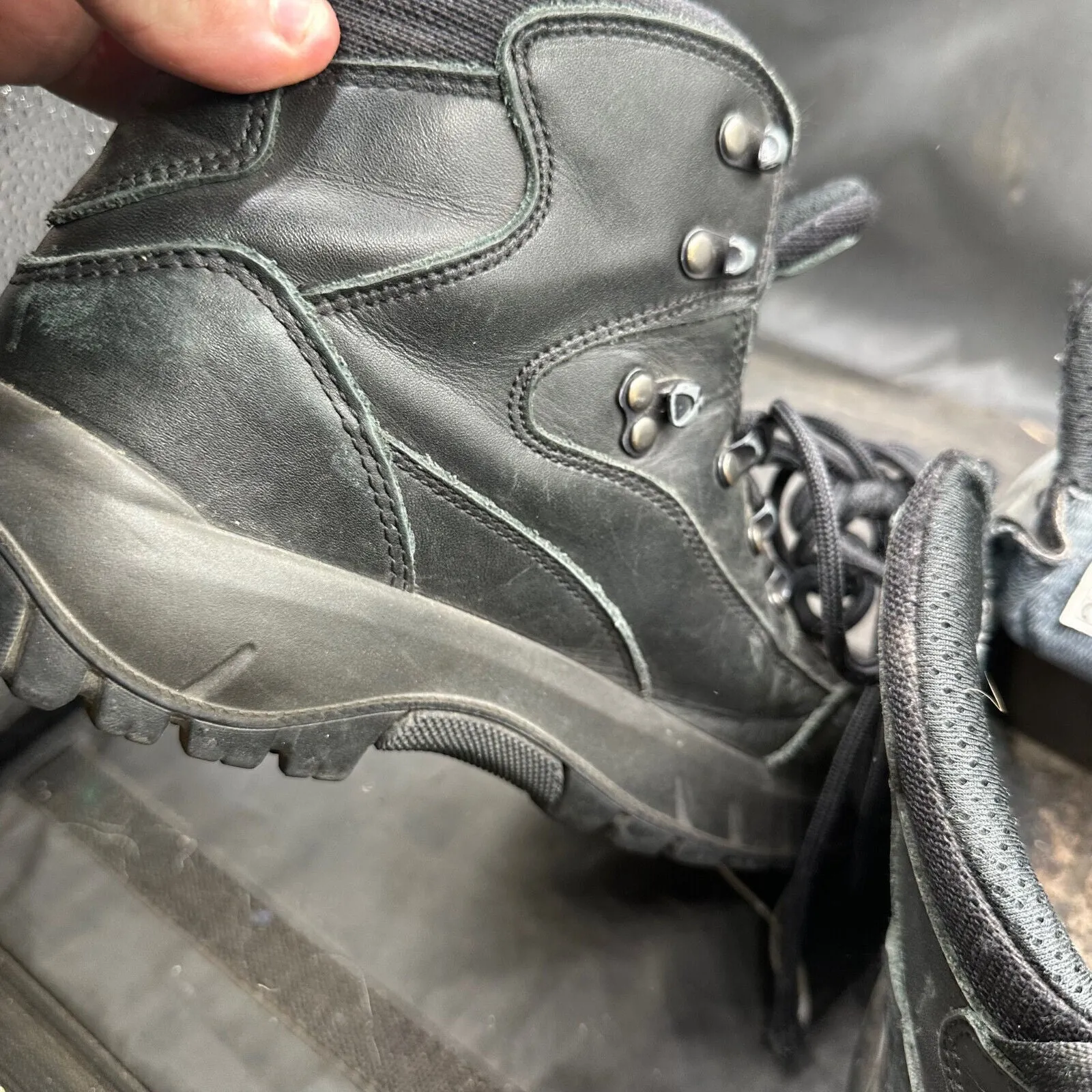 Army Black Leather High Top LOWA Gore-Tex Combat Boots - Size EU 39 - UK 5.5