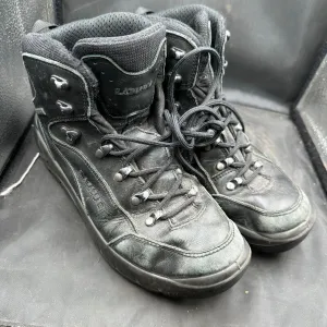 Army Black Leather High Top LOWA Gore-Tex Combat Boots - Size EU 39 - UK 5.5