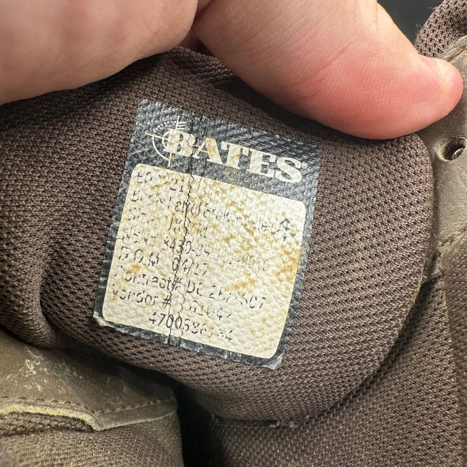 Army Brown Leather BATES Combat Boots - Size EU 41 - UK 7M