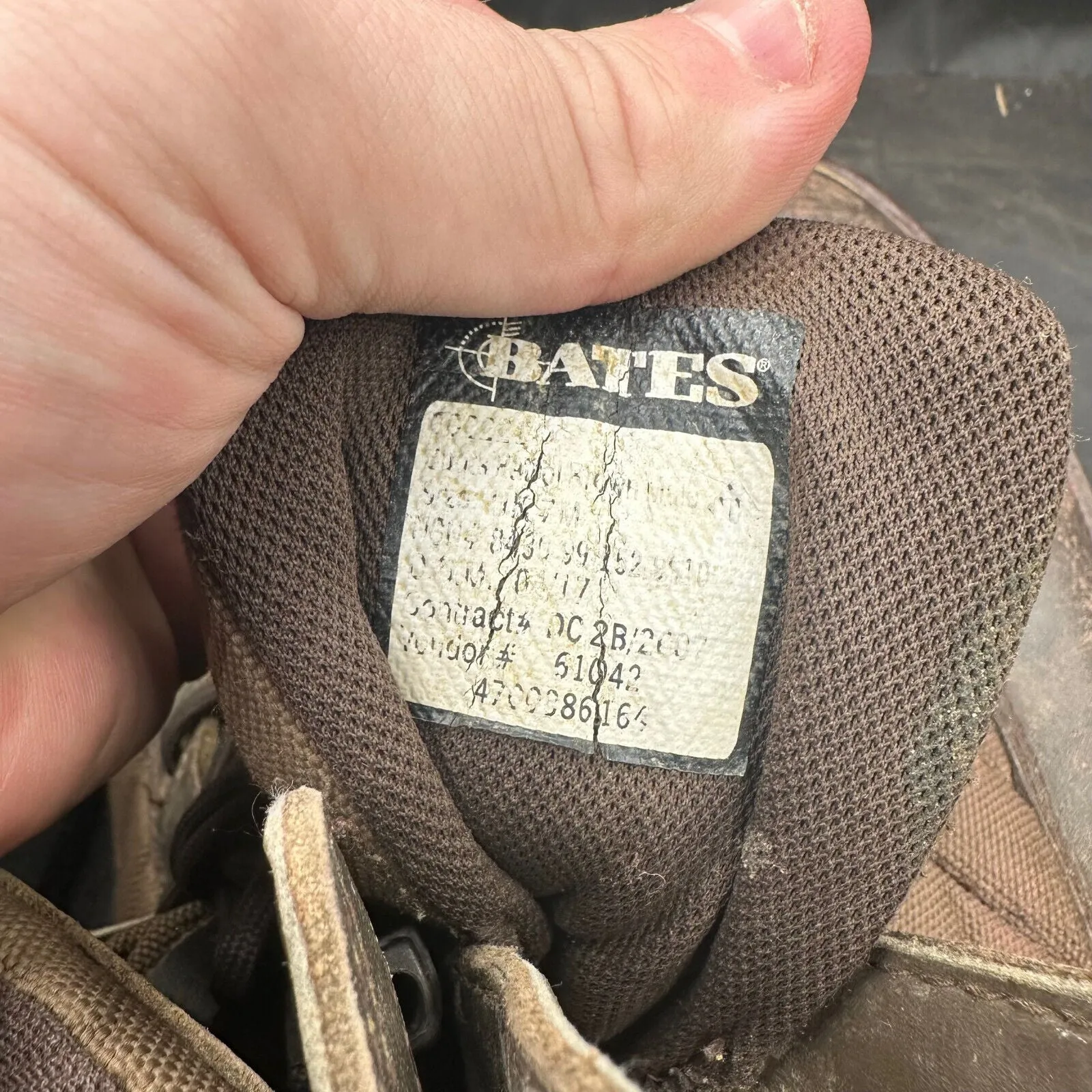 Army Brown Leather BATES Combat Boots - Size EU 41 - UK 7M