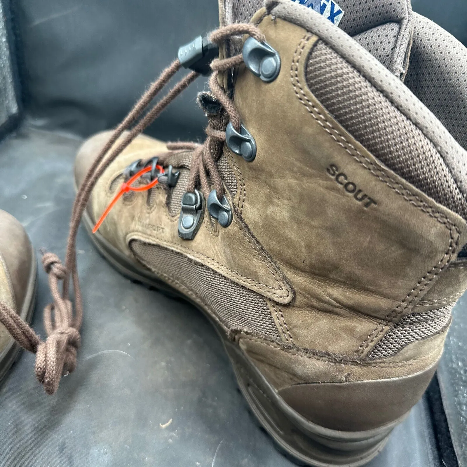 Army Brown Leather HAIX Patrol Combat Boots - Size EU 41 - UK 7.5