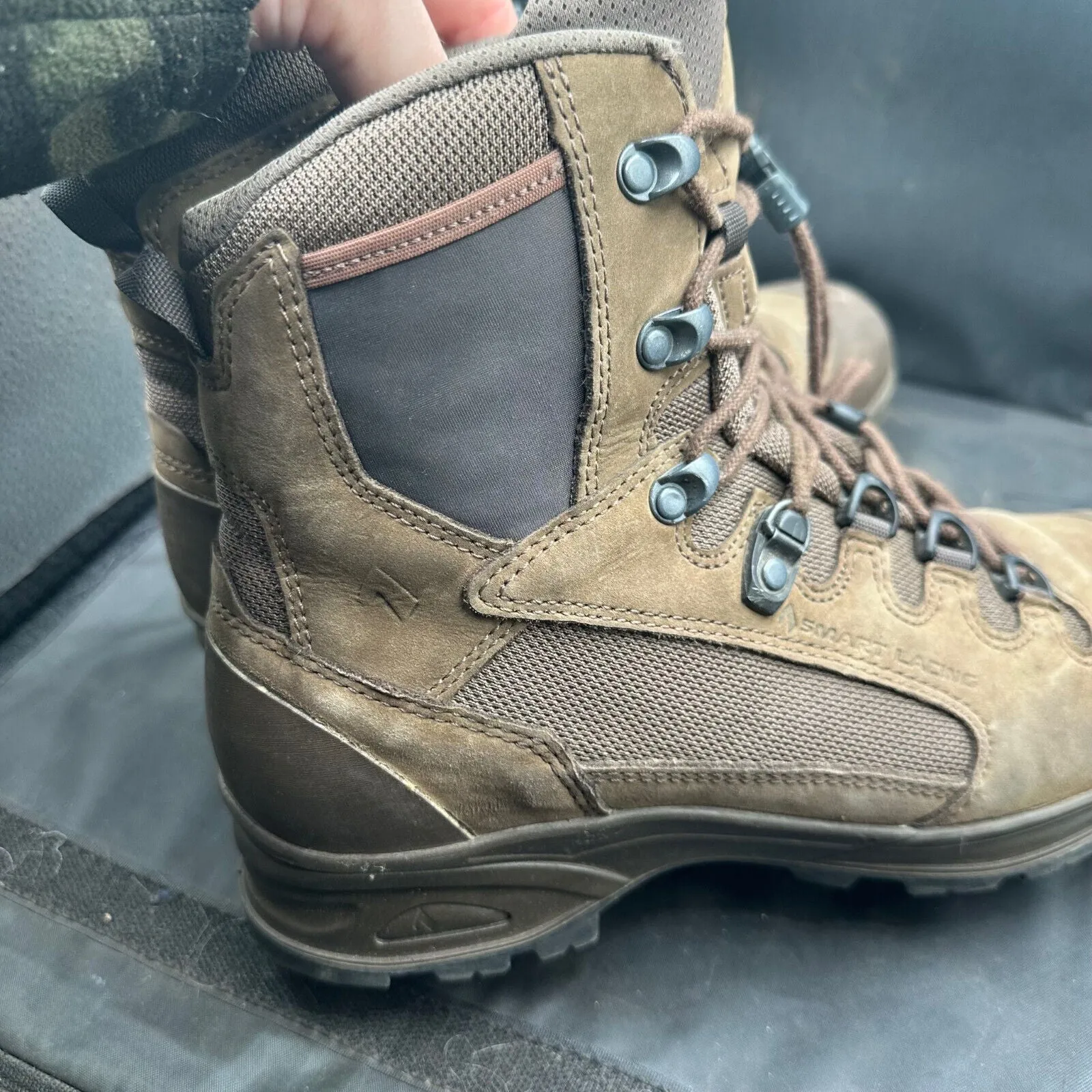 Army Brown Leather HAIX Patrol Combat Boots - Size EU 41 - UK 7.5