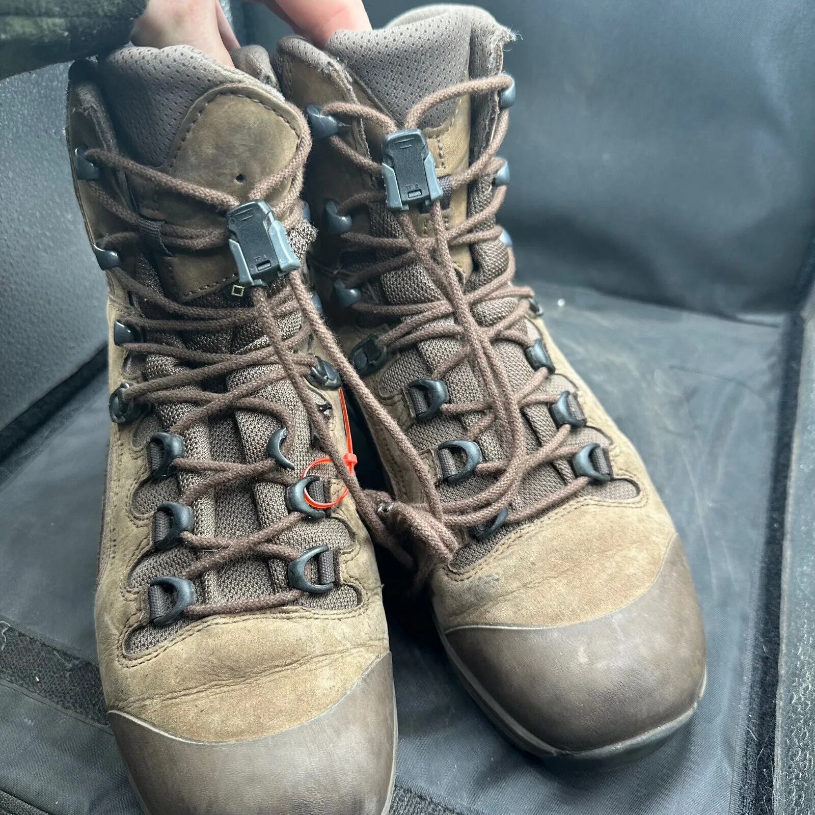 Army Brown Leather HAIX Patrol Combat Boots - Size EU 41 - UK 7.5