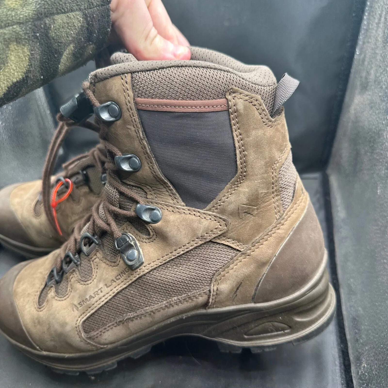 Army Brown Leather HAIX Patrol Combat Boots - Size EU 41 - UK 7.5