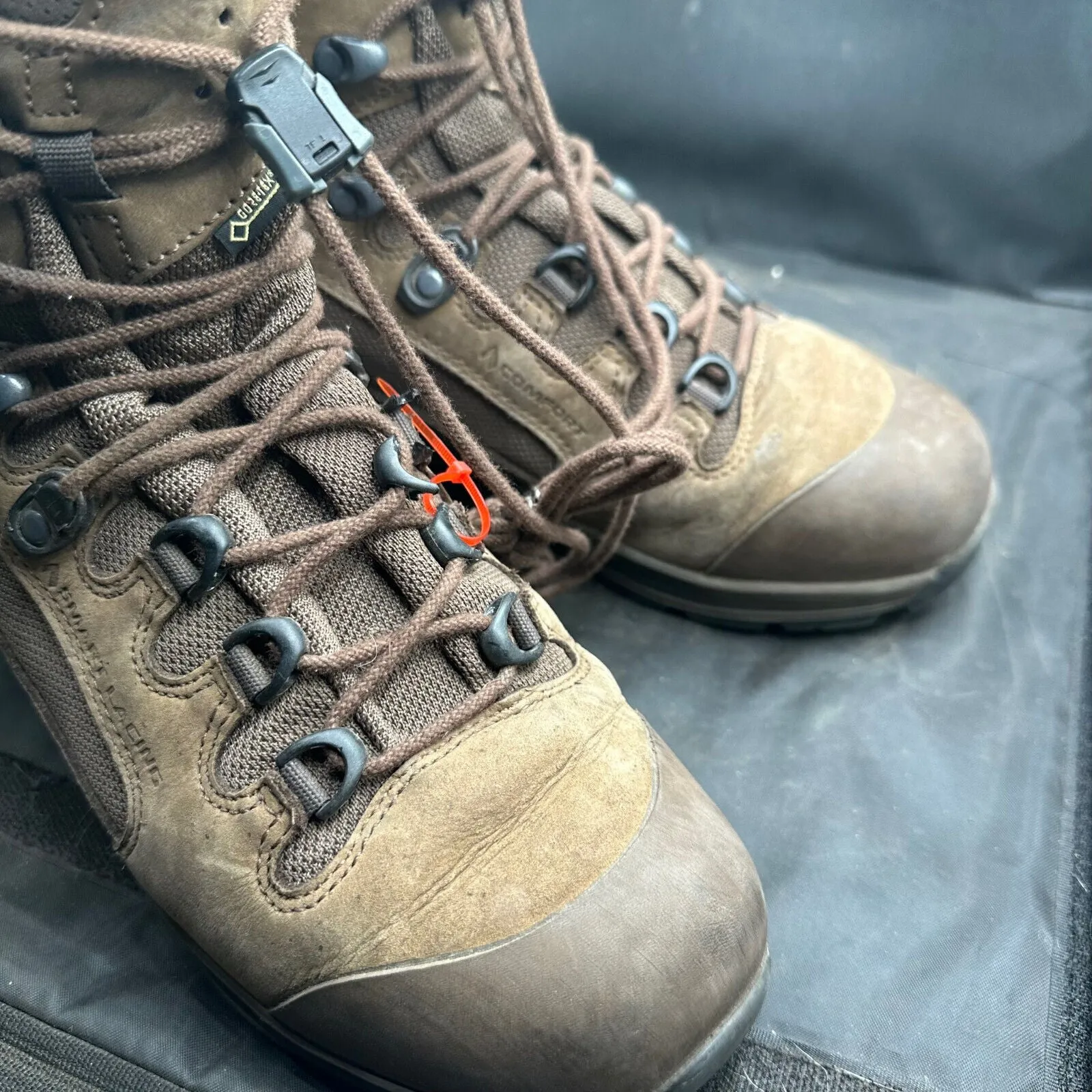 Army Brown Leather HAIX Patrol Combat Boots - Size EU 41 - UK 7.5