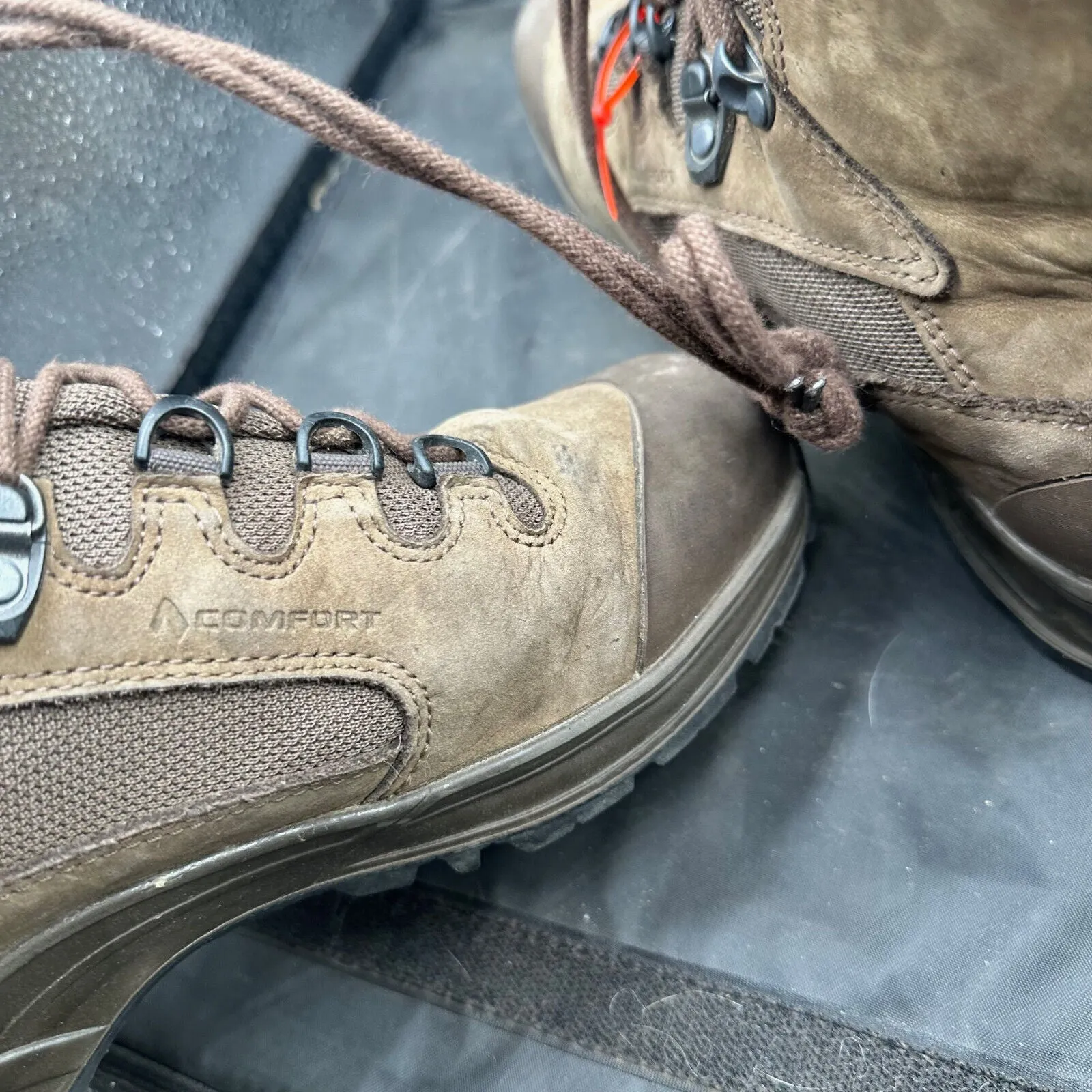 Army Brown Leather HAIX Patrol Combat Boots - Size EU 41 - UK 7.5
