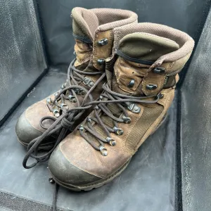 Army Brown Leather Meindl High Top Combat Boots - Size EU 41.5 - UK 7.5