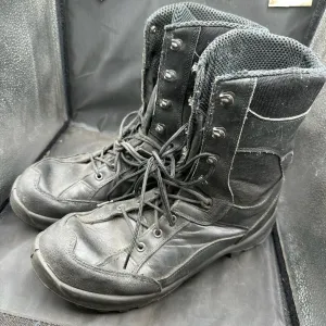 Austrian Army Black Leather Army Combat Boots - Size EU 44 - UK 9.5