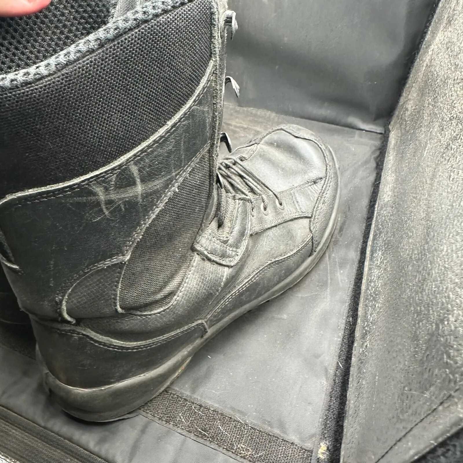 Austrian Army Black Leather Army Combat Boots - Size EU 44 - UK 9.5