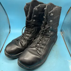 Austrian Army Black Leather Combat Boots - Size EU 44 - UK 9.5