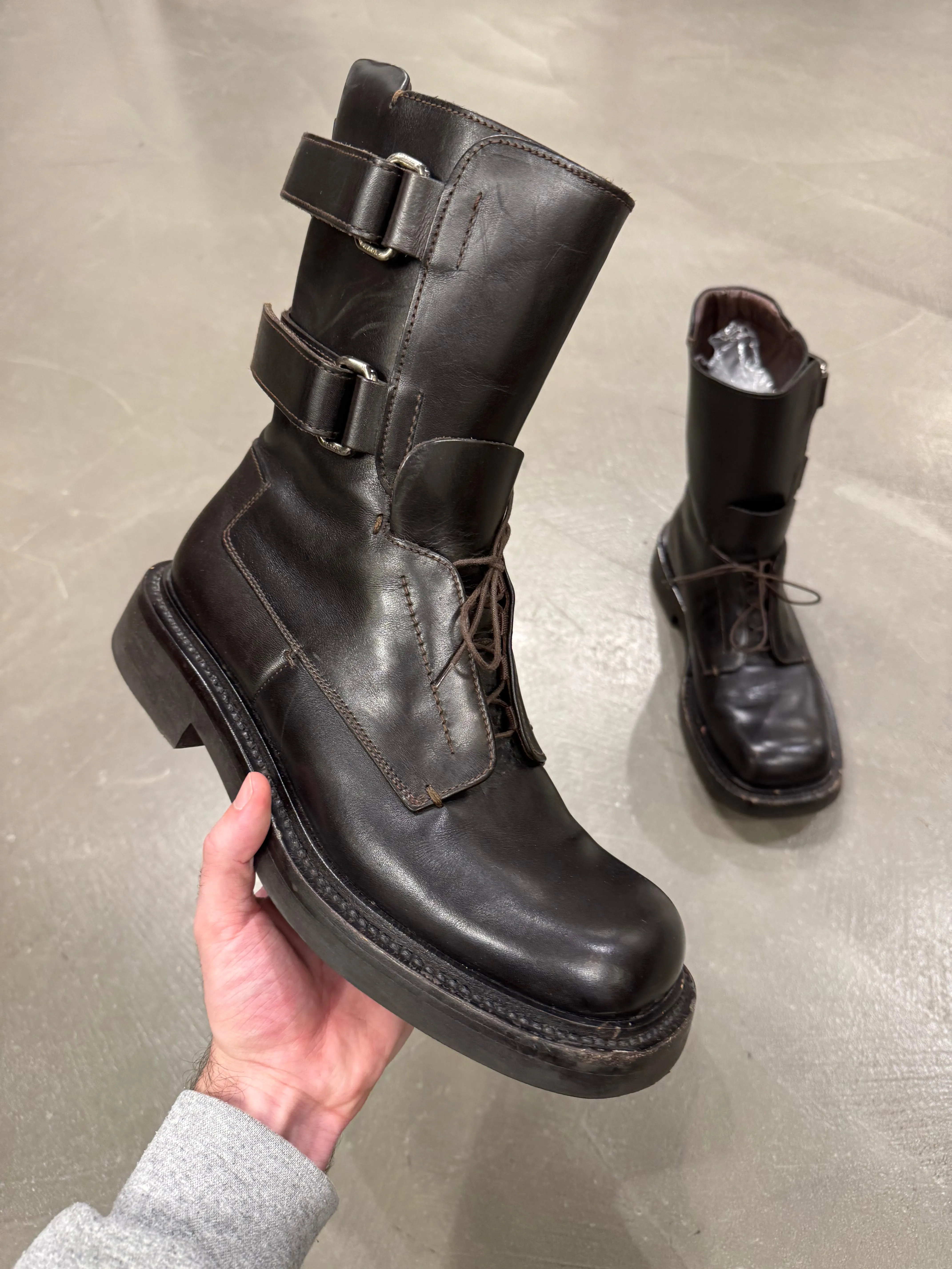 A/W1999 Prada runway combact military boots