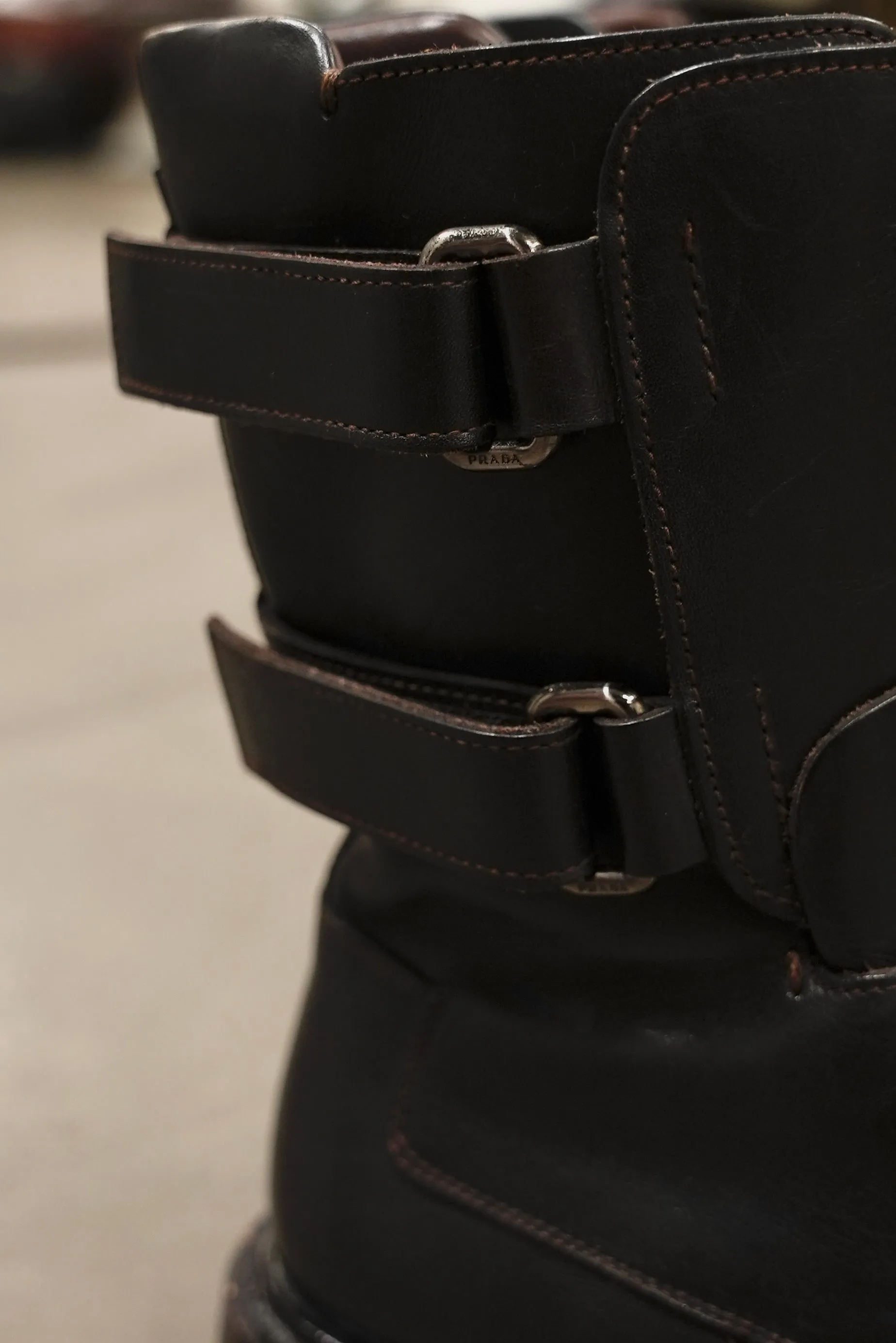 A/W1999 Prada runway combact military boots