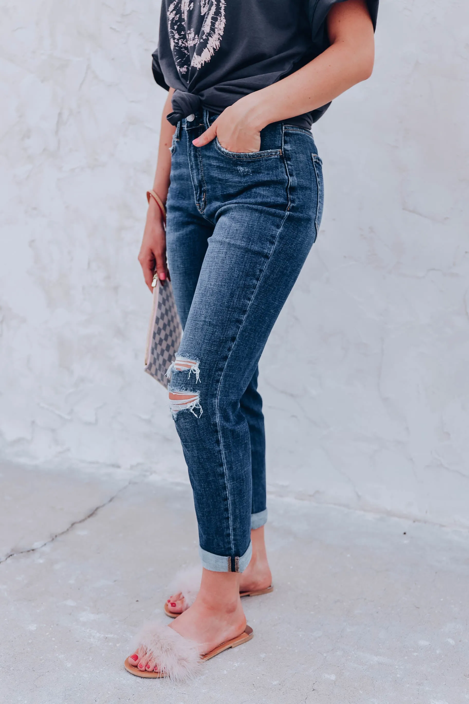 Barlowe Cuffed Mom Jeans
