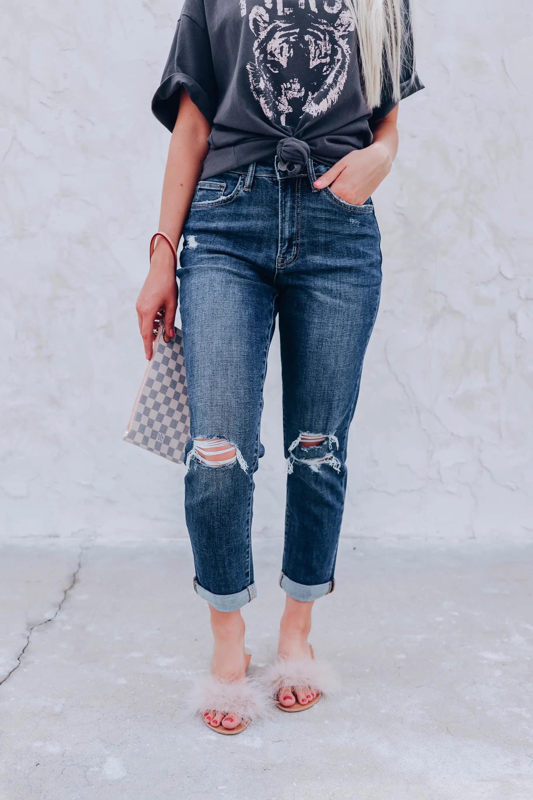 Barlowe Cuffed Mom Jeans