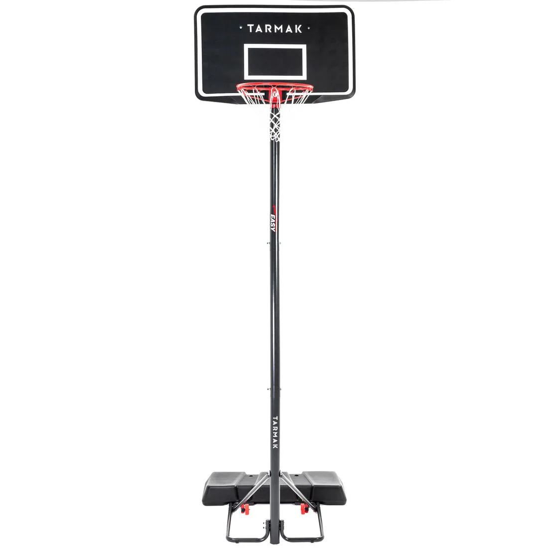 Basketball Hoop With Adjustable Stand In Black - 2.20m To 3.05m