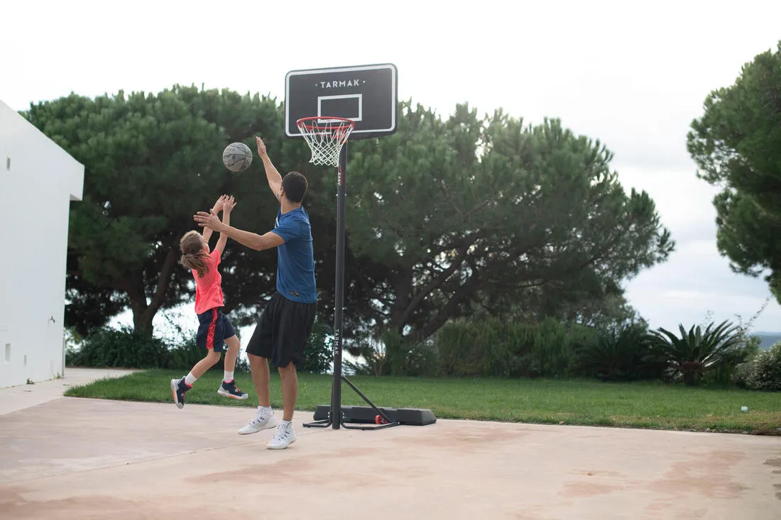 Basketball Hoop With Adjustable Stand In Black - 2.20m To 3.05m