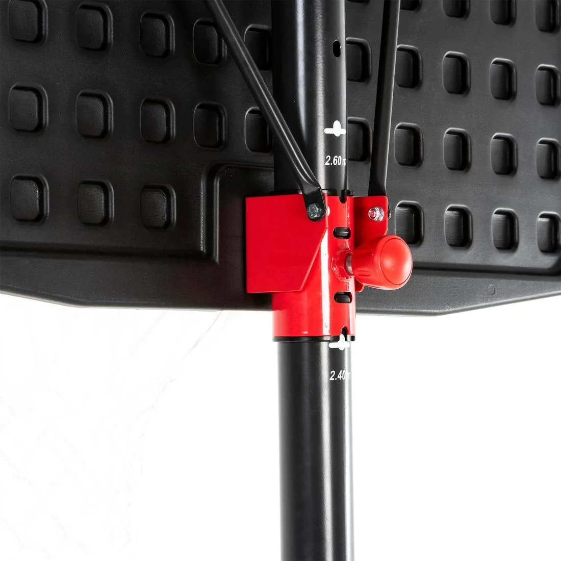 Basketball Hoop With Adjustable Stand In Black - 2.20m To 3.05m