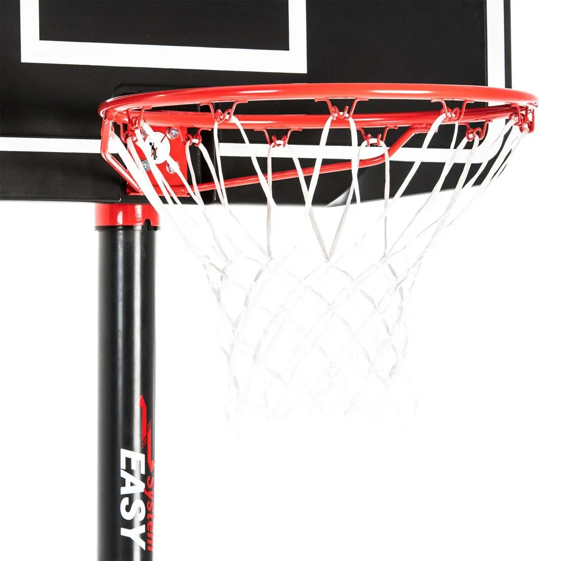 Basketball Hoop With Adjustable Stand In Black - 2.20m To 3.05m