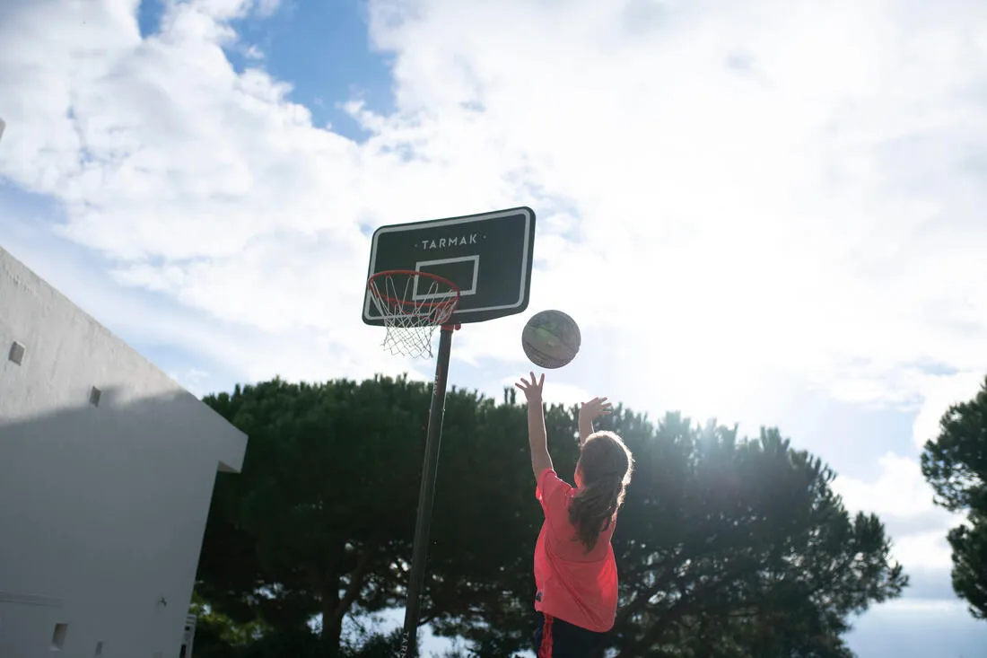 Basketball Hoop With Adjustable Stand In Black - 2.20m To 3.05m