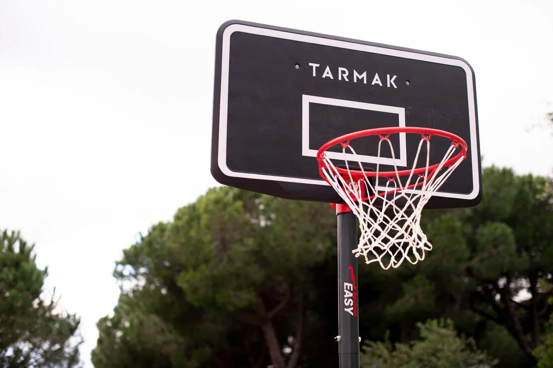 Basketball Hoop With Adjustable Stand In Black - 2.20m To 3.05m