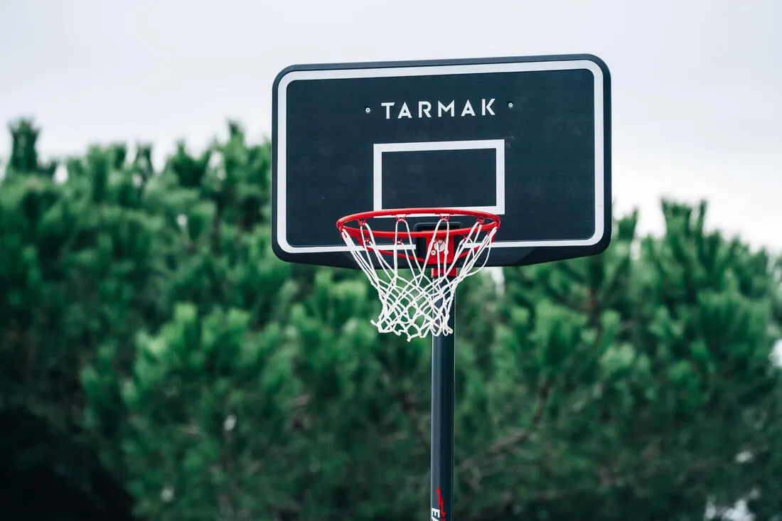 Basketball Hoop With Adjustable Stand In Black - 2.20m To 3.05m