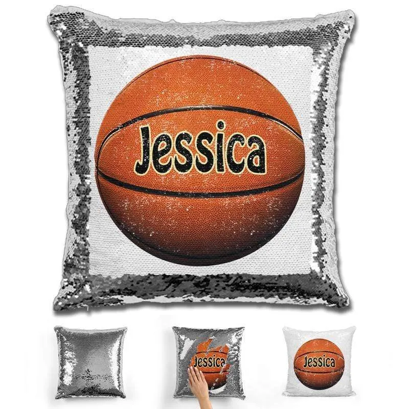 Basketball Personalized Magic Sequin Pillow