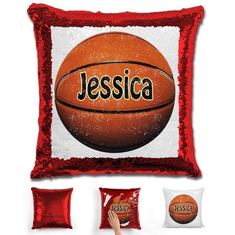 Basketball Personalized Magic Sequin Pillow