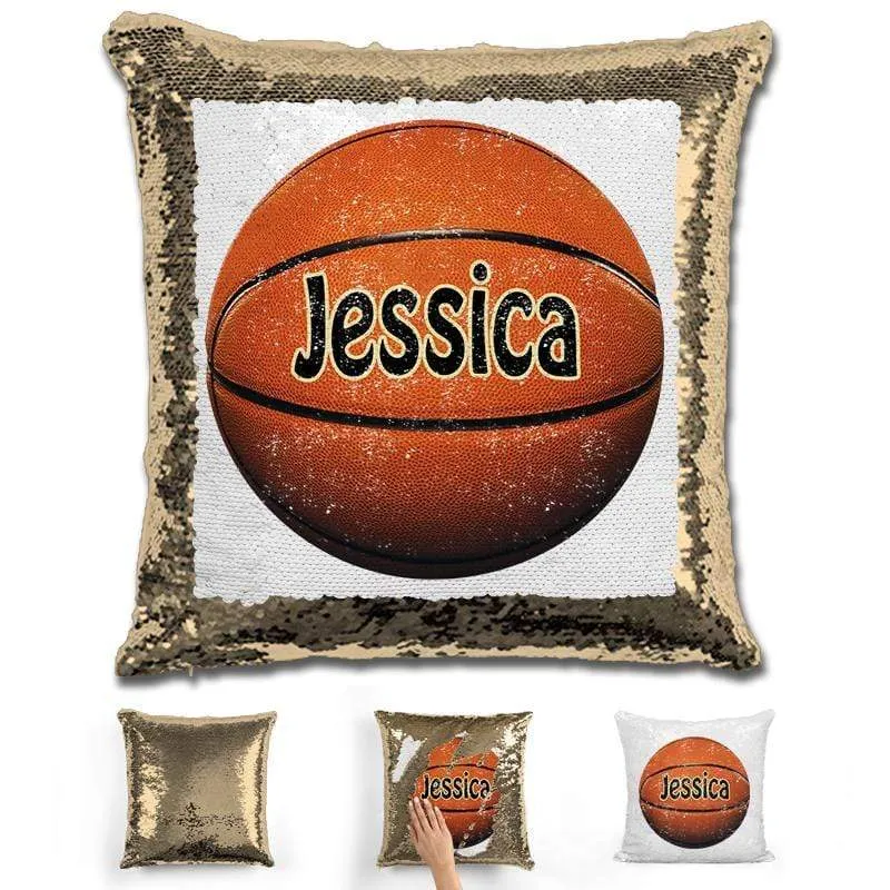 Basketball Personalized Magic Sequin Pillow